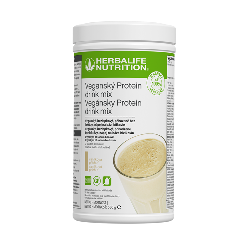 Protein drink mix Vegánsky Vanilka 560g Herbaday